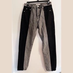 Nori color block mom jeans | Adika